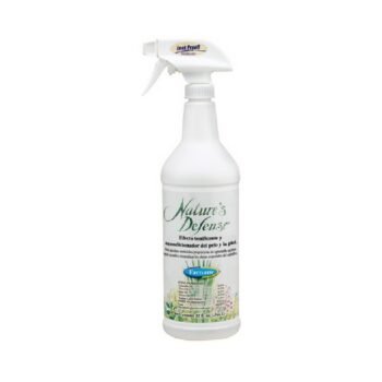 Um frasco de spray branco com um bico de gatilho rotulado 